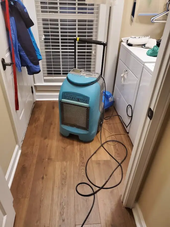 Commercial dehumidifier deployed for Flood Damage Cleanup in Parker